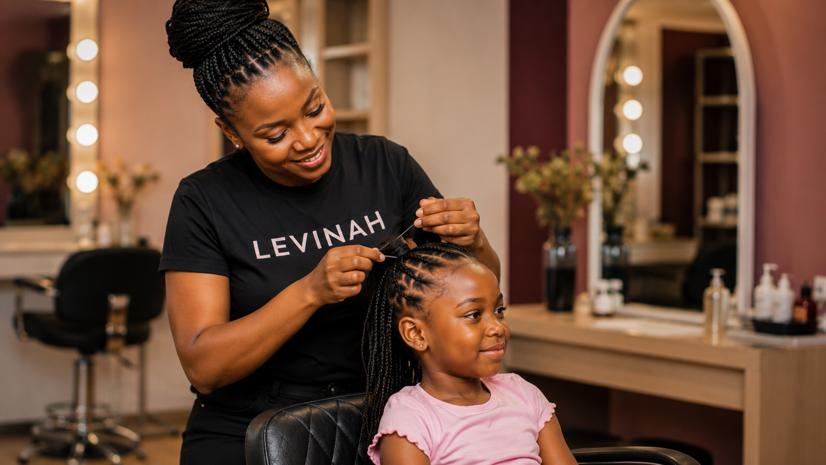 Kids hair styling
