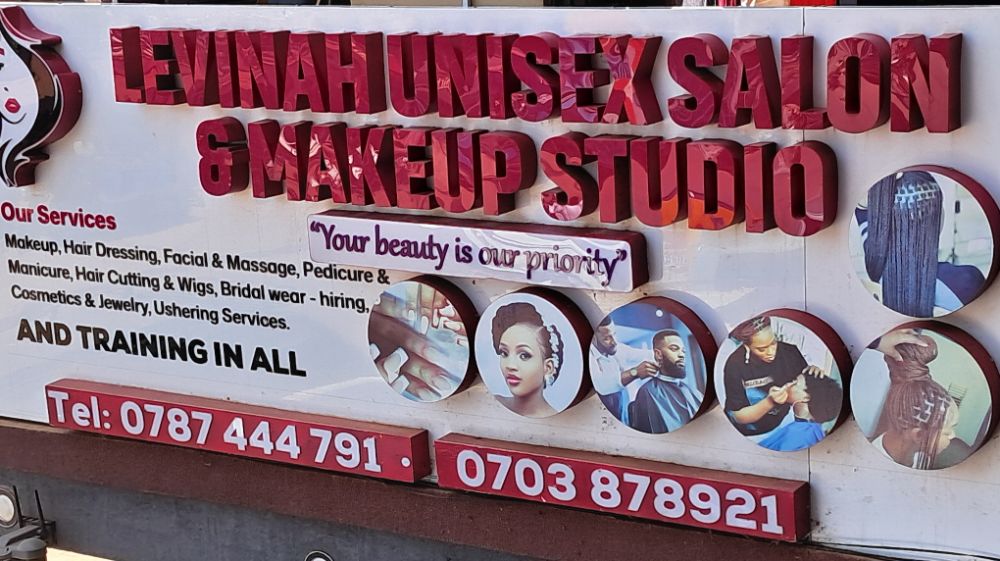 Levinah salon signboard